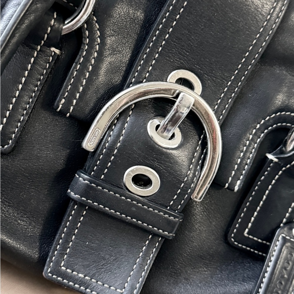 Coach Legacy Leather Slim Satchel (Style #10329). - Picture 4 of 9
